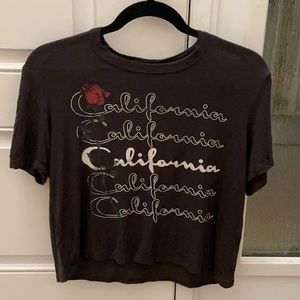 Short Sleeve Champion Crop Top